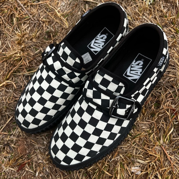 CLEAN Vans size 8 Womens Platform Creeper Mary Jane Checkerboard shoes - Picture 2 of 10